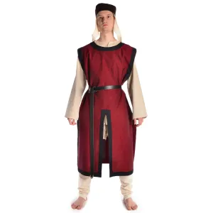 Medieval Surcoat black frame blue-red