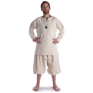 Tunic medium round collar offwhite-black