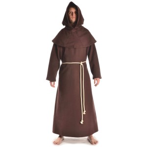 Monk's Robe woollen felt brown plus hood