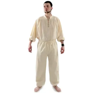 Trousers with bundle offwhite-black