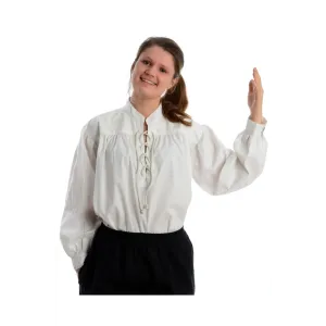 Mittelalter Schnür-Bluse weiß mittelalterliche-kleidung.com