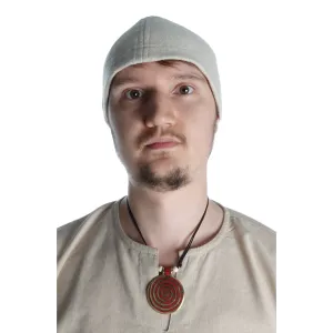 Medieval Hood with Liripipe green-offwhite-red-black-blue-brown