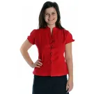 Mittelalter Bluse Gerlint in Rot Frontansicht