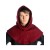 Medieval Hood with Liripipe felt brown-red-offwhite-black-green