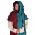 Medieval Hood with Liripipe green-offwhite-red-black-blue-brown
