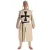 Medieval Surcoat offwhite with a Templer cross black-red