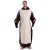 Medieval Surcoat with cords offwhite-black 144cm