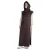 Medieval Surcoat hooded black - offwhite 133cm