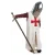 Medieval Surcoat offwhite with a black cross frontside for kids