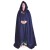 Medieval Cloak hooded felt brown-black-offwhite-darkred-blue