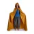 Medieval Cloak hooded felt brown-black-offwhite-darkred-blue