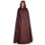 Medieval Cloak hooded  brown-black-darkred