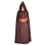 Medieval Cloak hooded  brown-black-darkred