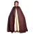 Medieval Cloak hooded  brown-black-darkred