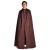 Medieval Cloak hooded  brown-black-darkred