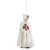 Cape offwhite with red cross with hood for kids