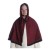 Medieval Hood with Liripipe green-offwhite-red-black-blue-brown