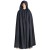 Medieval Cloak hooded wide brown-black