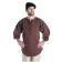 Mittelalter Schnürhemd Parzival in Braun Frontansicht