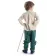 Mittelalter Kinderhemd Anfortas in Beige Rückansicht