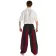 Mittelalter Hose Tristan in Schwarz-Rot Rückansicht