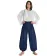 Mittelalter Hose Blanscheflur in Blau Frontansicht