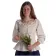 Mittelalter Bluse Hilde in Beige Frontansicht