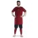 Mittelalter Wadenwickel Balder Set mit Fibeln in Rot Frontansicht 5